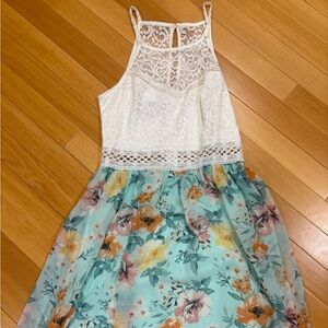 By & by lace and floral dress